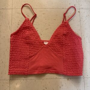 Zenana Outfitters Coral Smocked Top